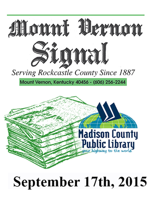 cover image of Mount Vernon Signal 09/17/2015